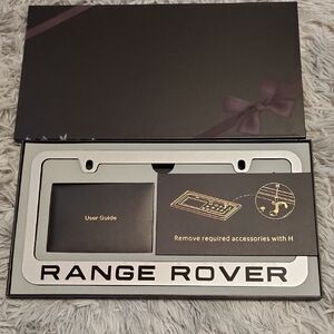 Range Rover Silver License Plate Frame